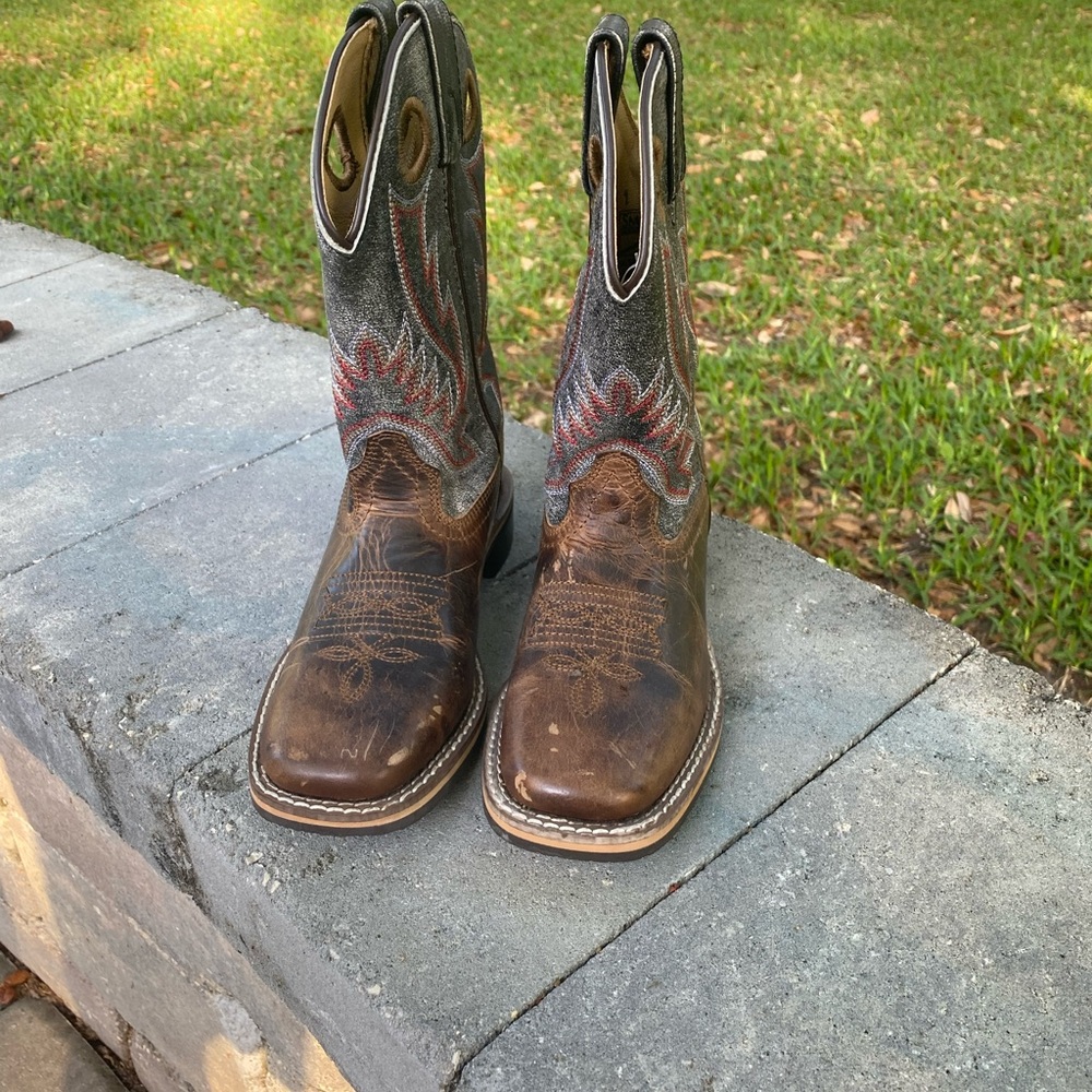 Boys Western Boots - Brown and Gray